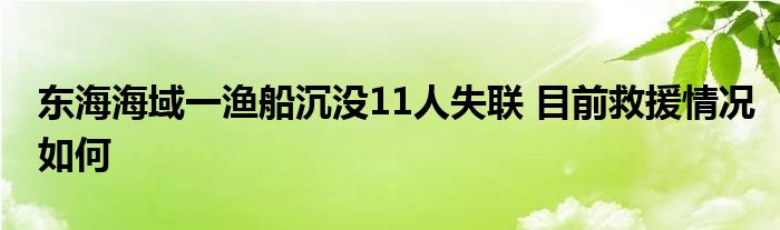 东海海域一渔船沉没11人失联 目前救援情况如何