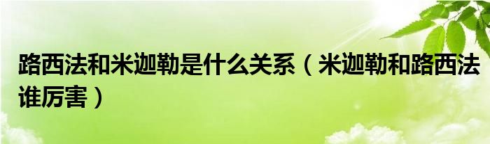 路西法和米迦勒是什么关系【米迦勒和路西法谁厉害】