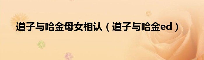 道子与哈金母女相认【道子与哈金ed】