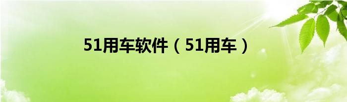 51用车软件【51用车】