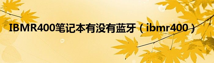 IBMR400笔记本有没有蓝牙【ibmr400】