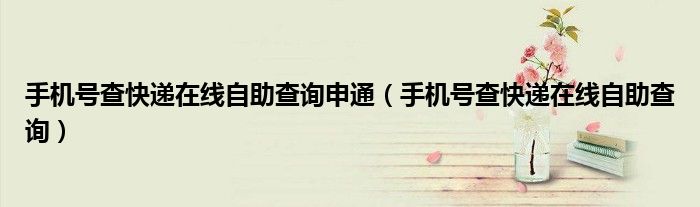 手机号查快递在线自助查询申通【手机号查快递在线自助查询】