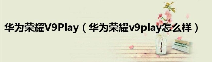 华为荣耀V9Play【华为荣耀v9play怎么样】