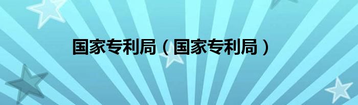 国家专利局【国家专利局】