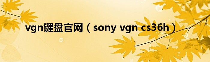 vgn键盘官网【sony vgn cs36h】