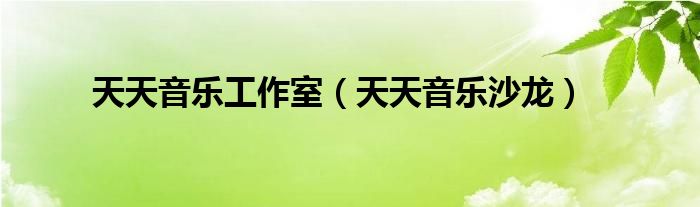 天天音乐工作室【天天音乐沙龙】