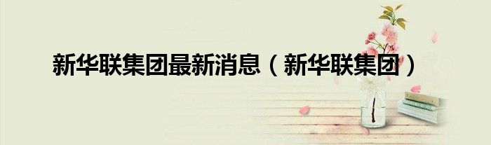 新华联集团最新消息【新华联集团】