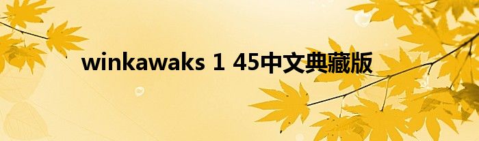 winkawaks 1 45中文典藏版