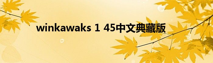 winkawaks 1 45中文典藏版