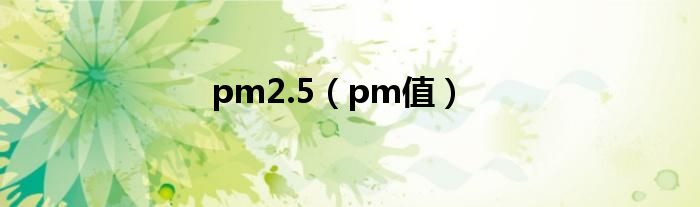pm2.5【pm值】