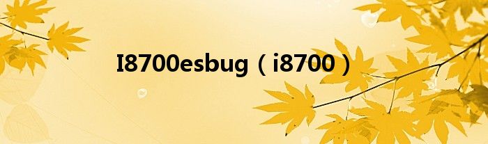 I8700esbug【i8700】