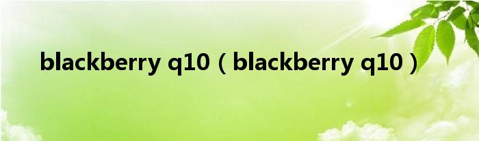 blackberry q10【blackberry q10】