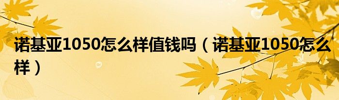 诺基亚1050怎么样值钱吗【诺基亚1050怎么样】