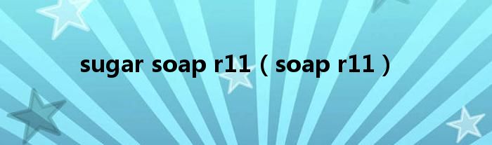 sugar soap r11【soap r11】